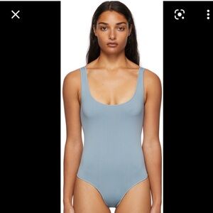 Skims Essential Scoop Neck Bodysuit - Arctic Blue DISCONTINUED COLOR